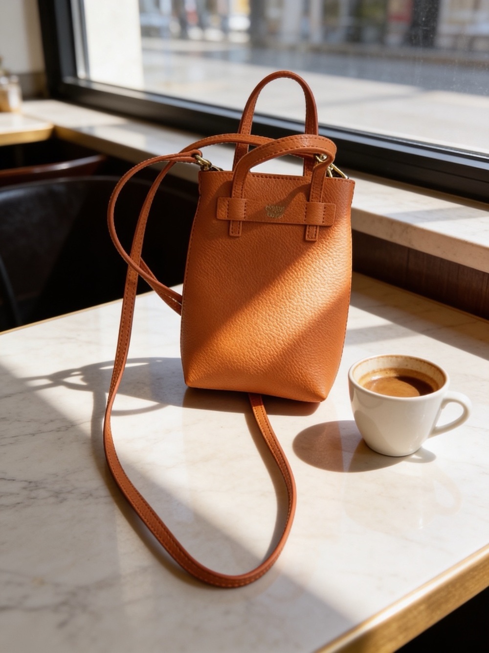 Color Street Pebbled Mini Crossbody Tote in Orange
